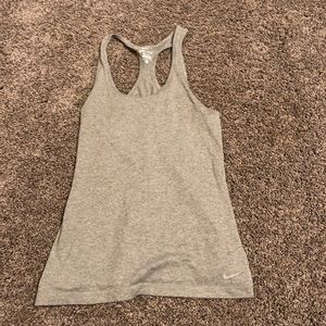 grey nike muscle tee
